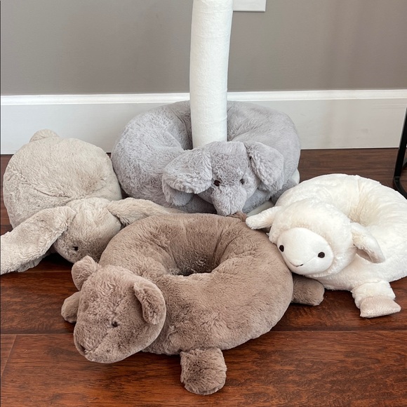 Pottery Barn Kids Jumbo Plush Animal Stack - Bunny, Sheep, Bear, Elephant - Picture 3 of 7